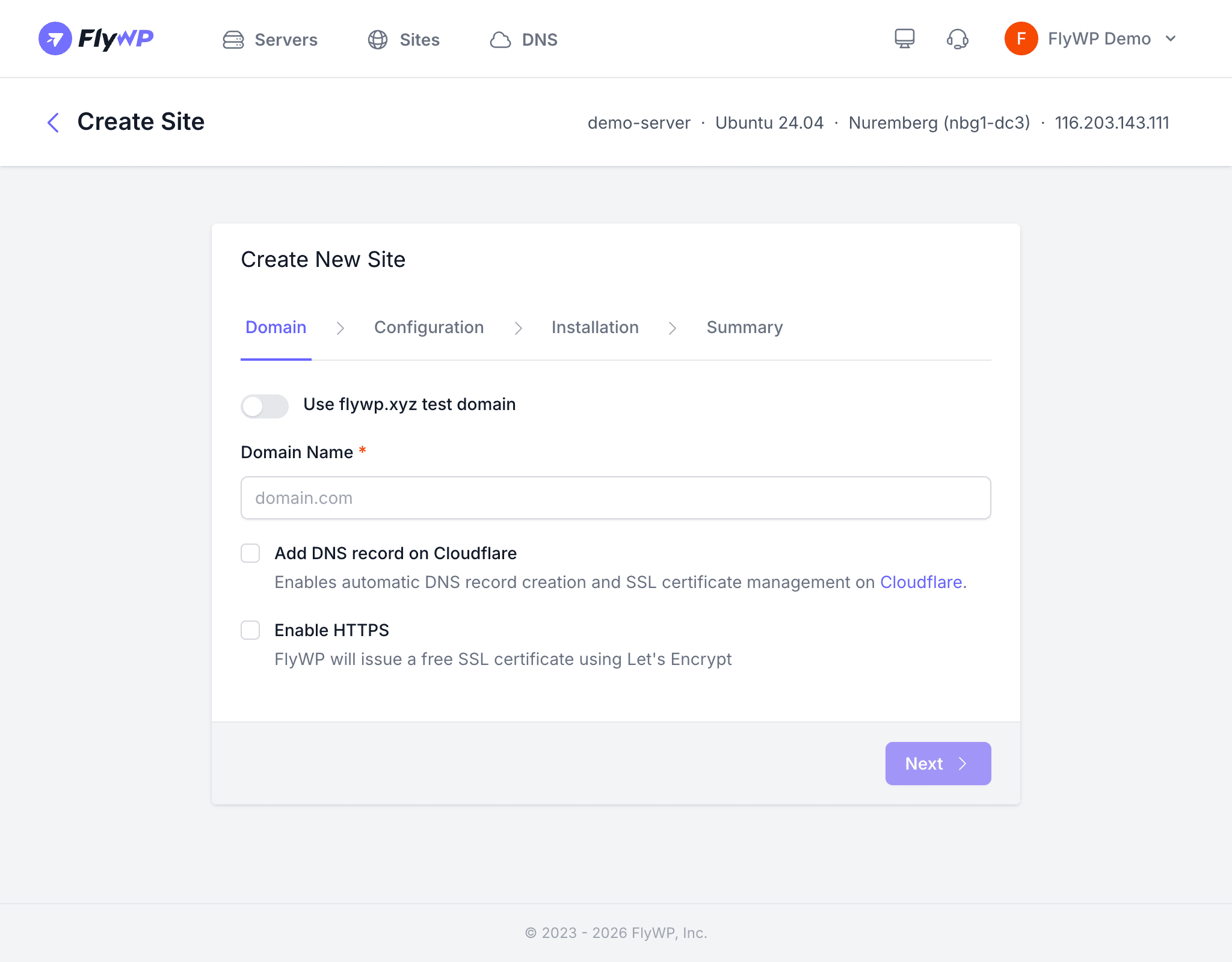 One-click apps selection