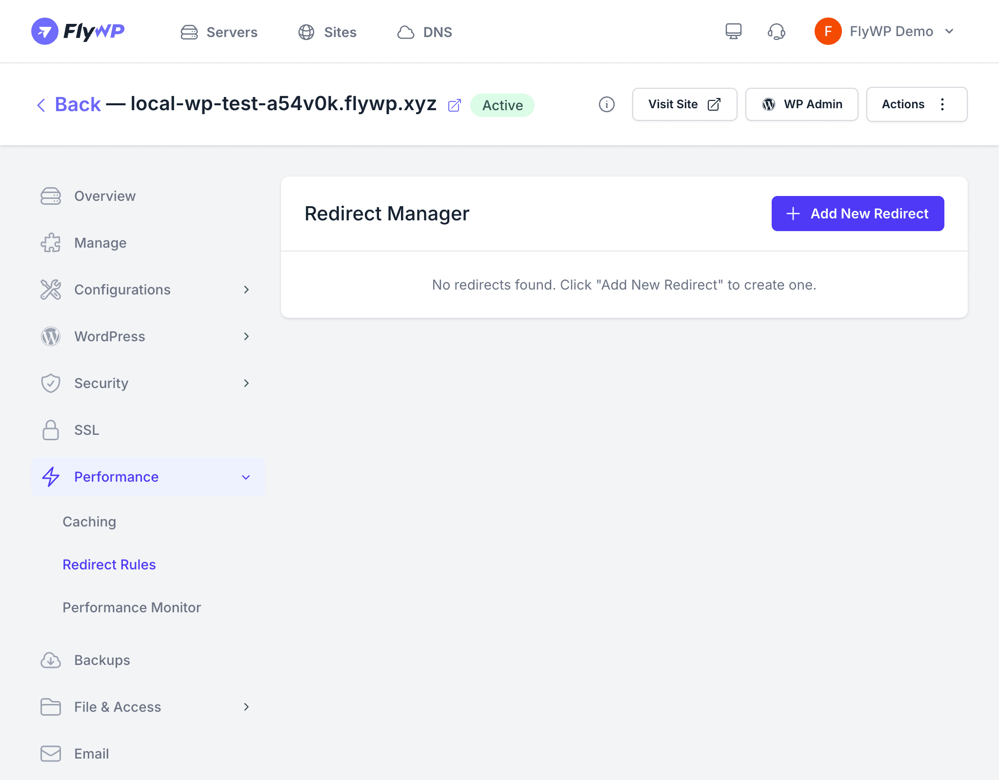 Redirect rules management