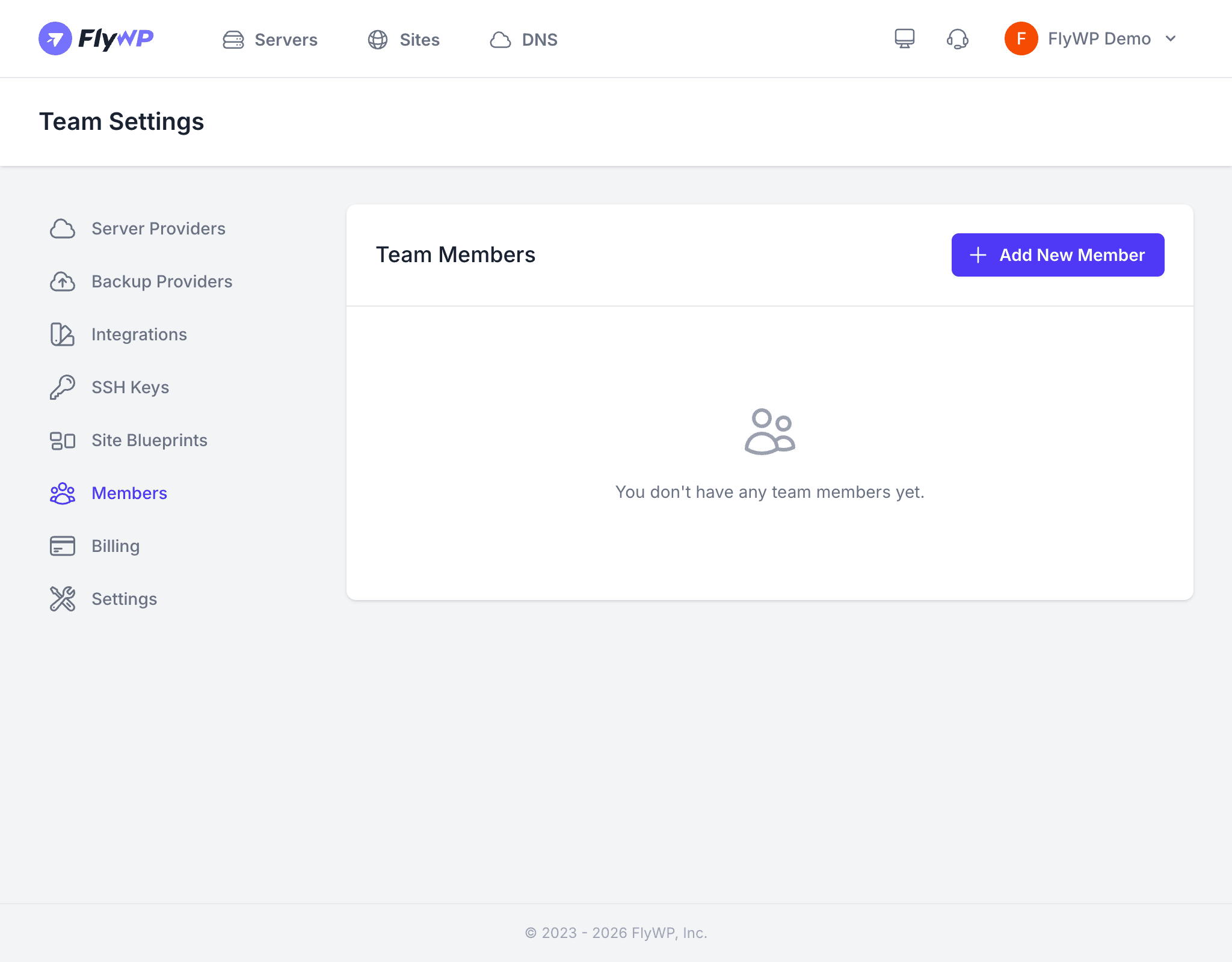 Team members management