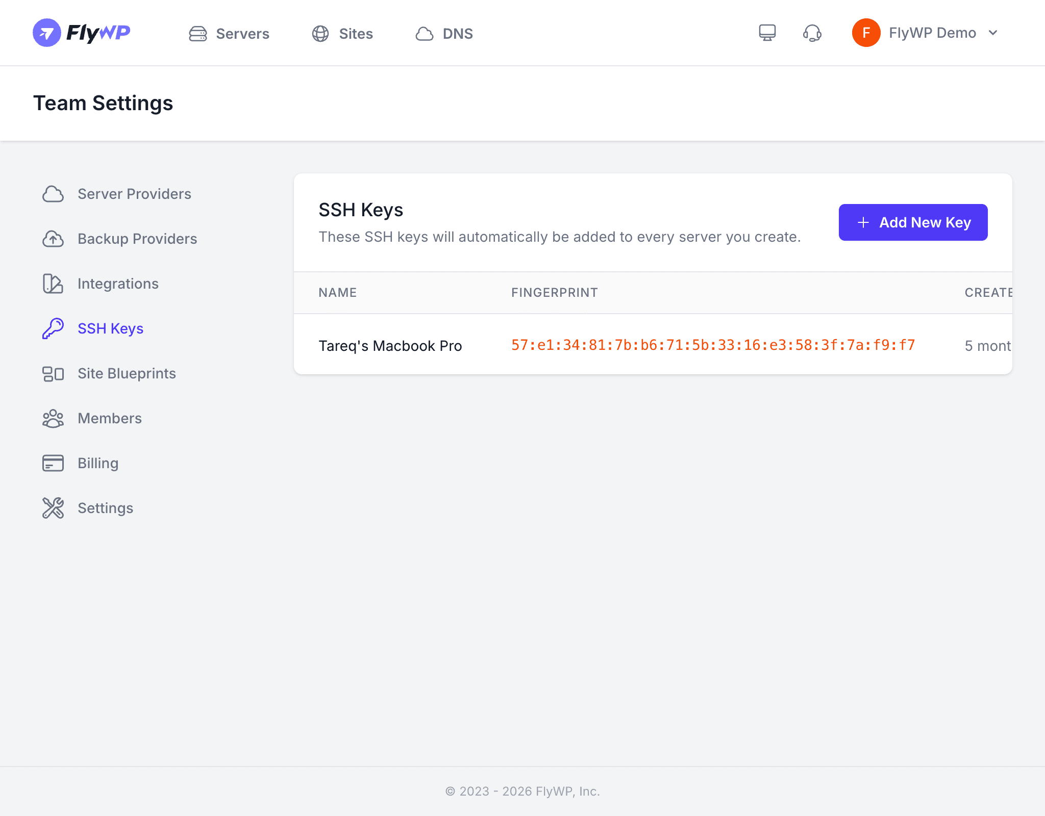Team SSH keys management